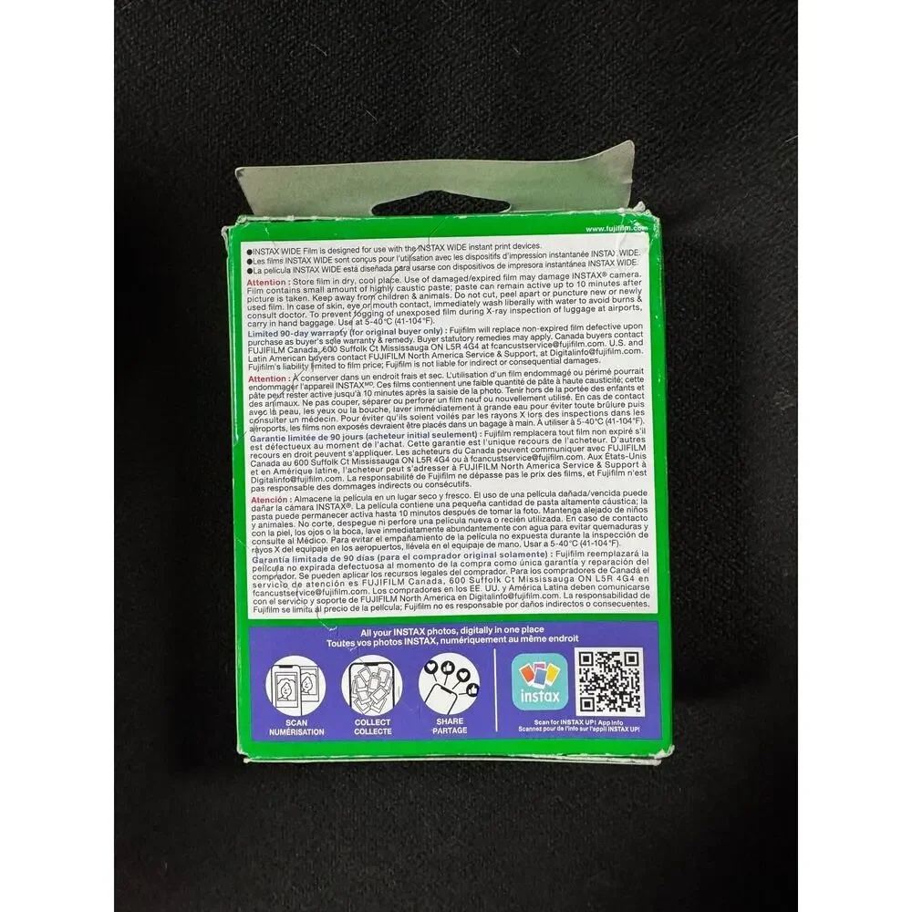 New Sealed Fujifilm instax WIDE Instant Film - expires 2/27
